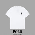 Men's Crew Neck Short‑Sleeve T‑Shirt Small Horse Embroidery Solid Color Casual Tee