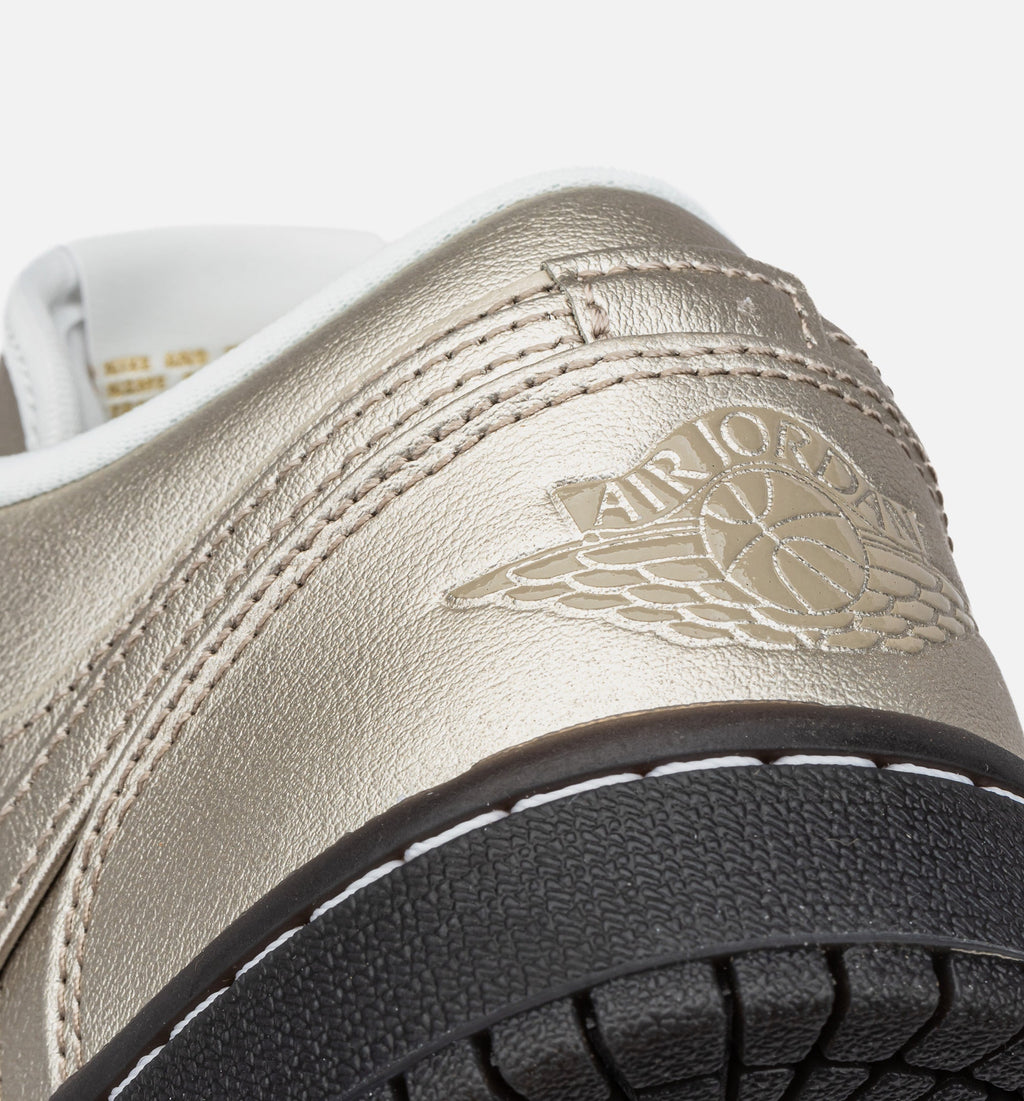 Air Jordan 1 Low SE Metallic Zinc Women's Shoes - Silver/White/Brown