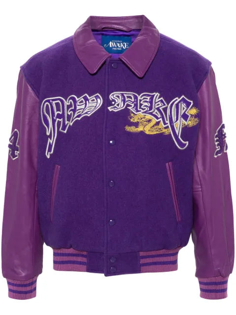 Awake NY Varsity felted bomber jacket