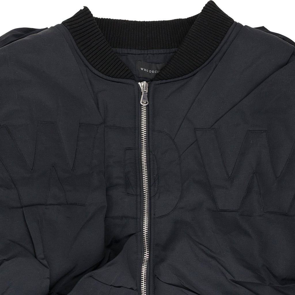 BLACK DRAPED BOMBER