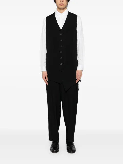 Yohji Yamamoto asymmetric wool waistcoat