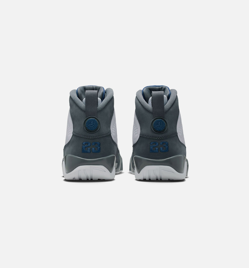 Air Jordan 9 Retro 'Flint Grey and French Blue' - Men's Lifestyle Sneaker (White/French Blue/Flint Grey)
