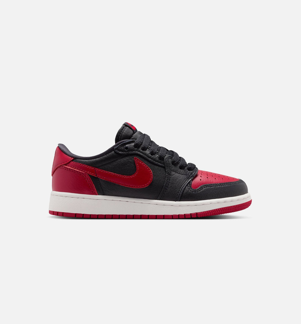 Air Jordan 1 Retro Low OG Banned Grade School Lifestyle Shoes - Black/Varsity Red/Summit White