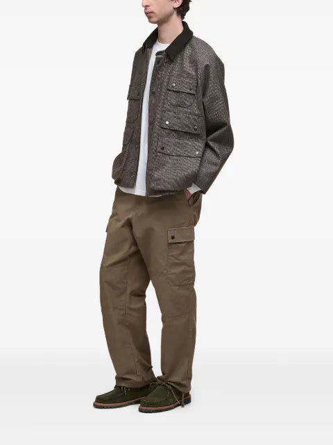 Barbour corduroy-collar multi-pocket jacket