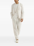 Brunello Cucinelli linen micro chevron waistcoat
