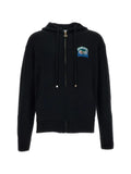 Casablanca logo-patch zip-up hoodie