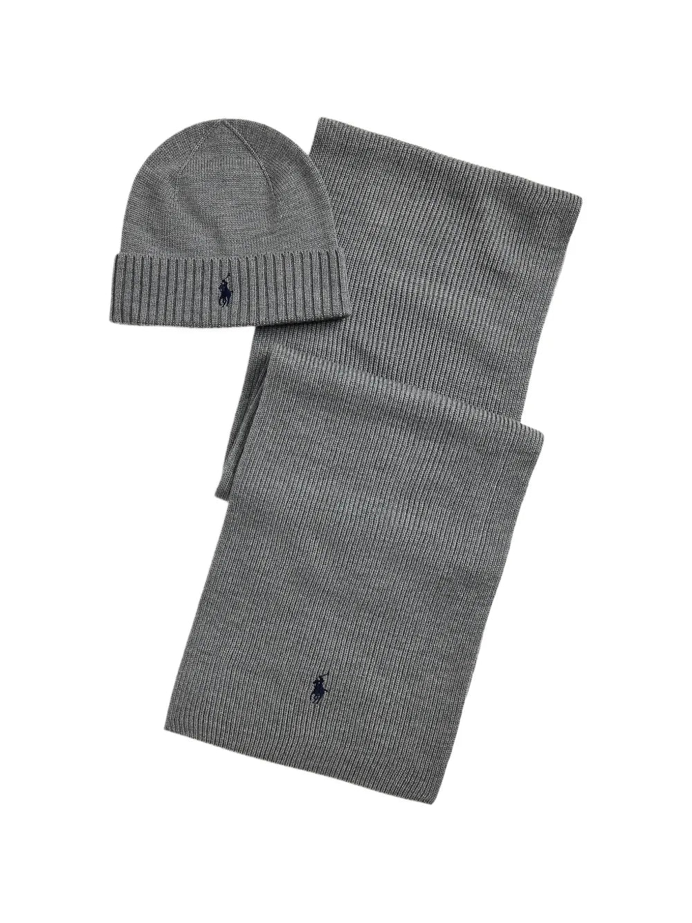 Polo Ralph Lauren Logo Beanie and Scarf Set