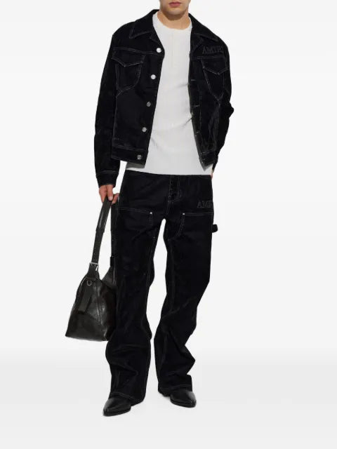AMIRI logo-embroidered denim jacket