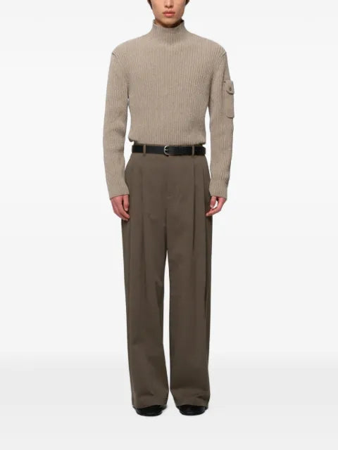 Amomento ribbed velvet-knit sweater