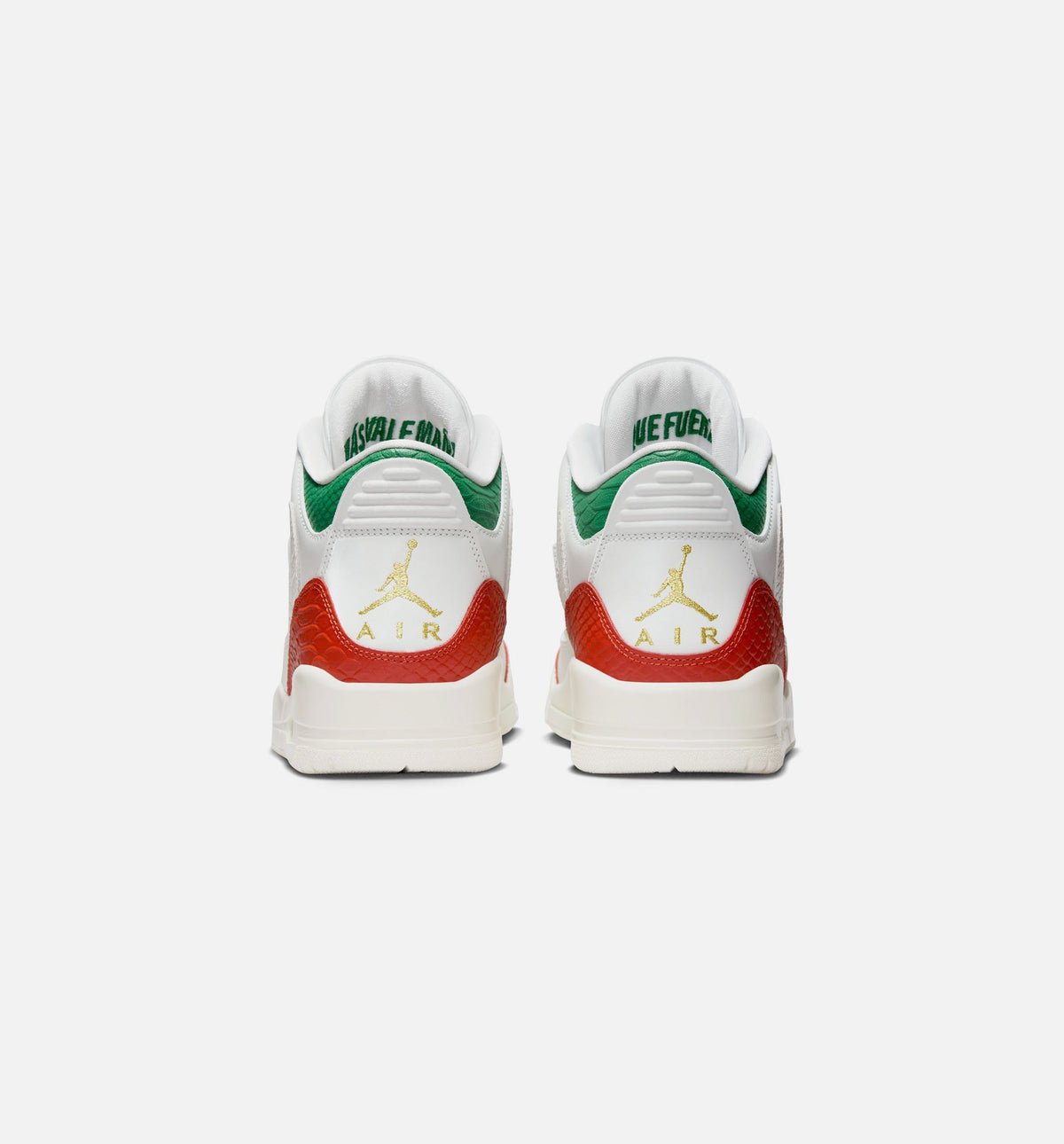 Air Jordan 3 Retro El Vuelo Men's Shoes - Summit White/Pine Green/Dragon Red/Metallic Gold