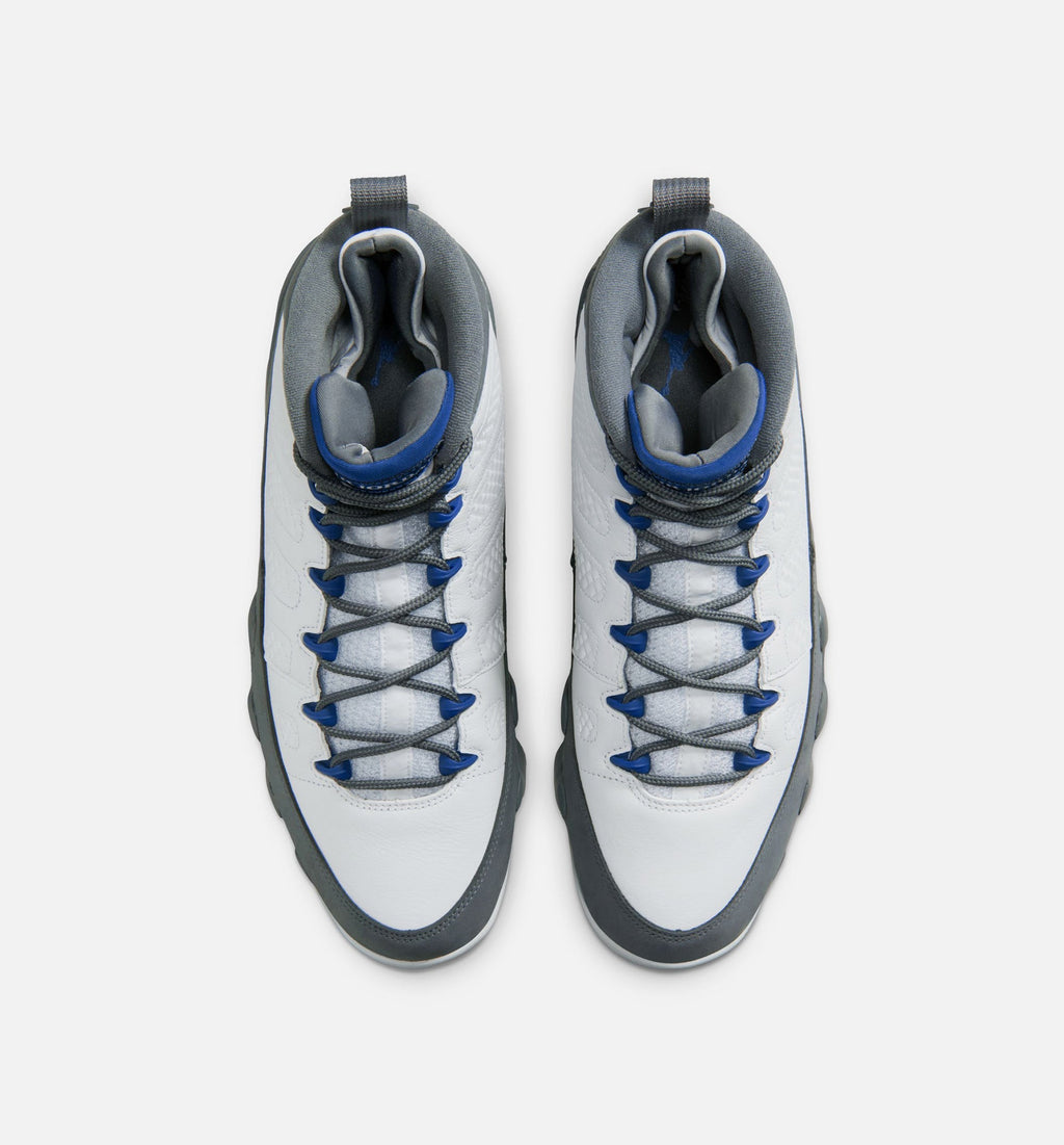 Air Jordan 9 Retro 'Flint Grey and French Blue' - Men's Lifestyle Sneaker (White/French Blue/Flint Grey)