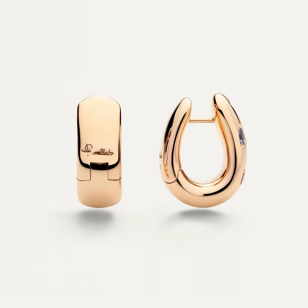 Pomellato Style Iconica Cubic Zirconia 18K Gold-Plated Earrings