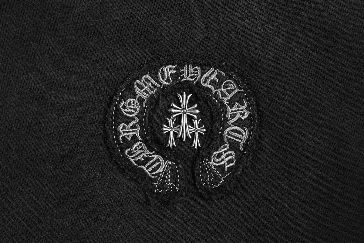Chrome Hearts Distressed Cross Slogan Graphic Sweatshirt