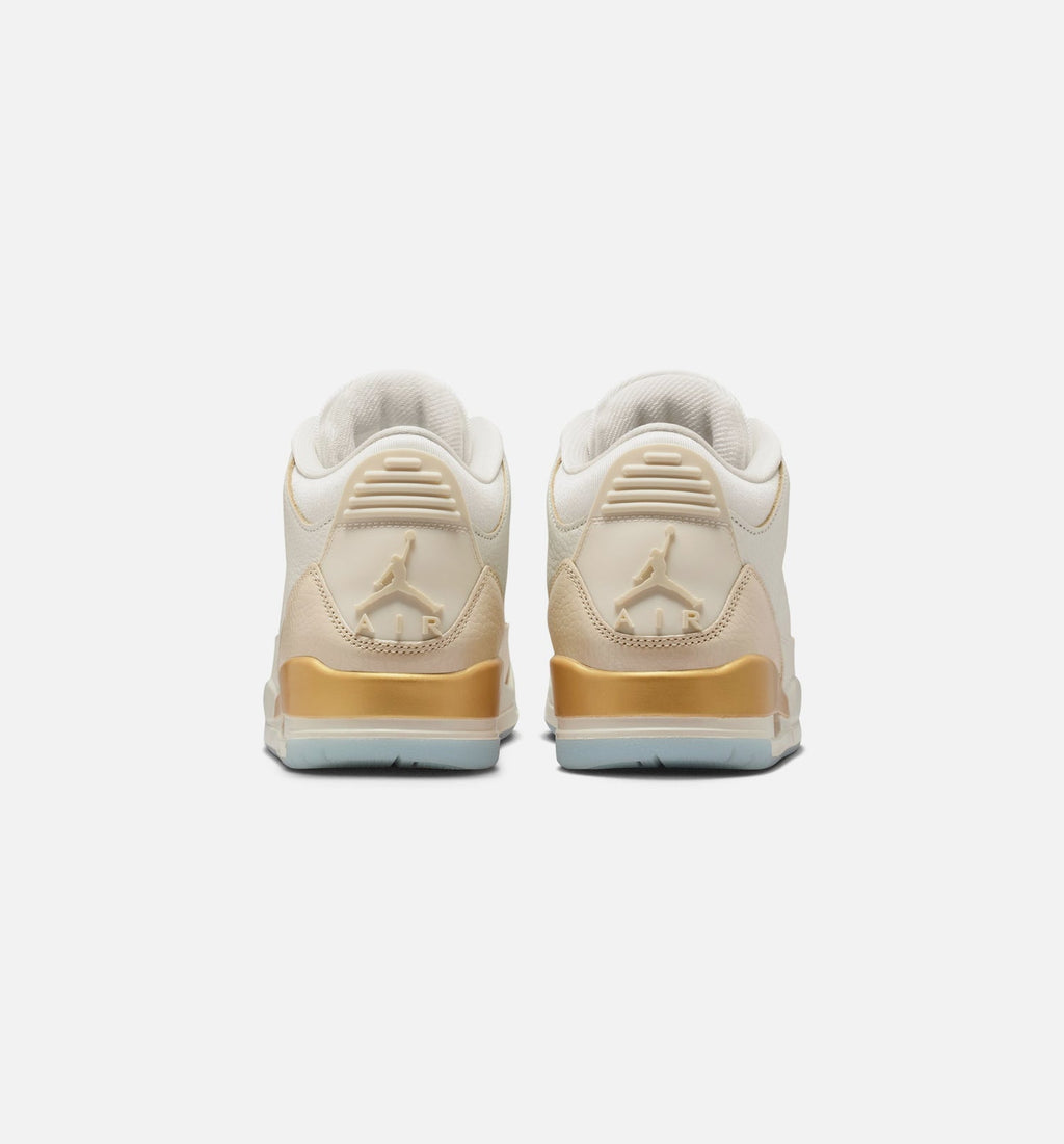 Air Jordan 3 Retro Sail and Pale Ivory - Women's Lifestyle Shoe (Sail/Team Gold/Pale Ivory/Metallic Gold/Ice)
