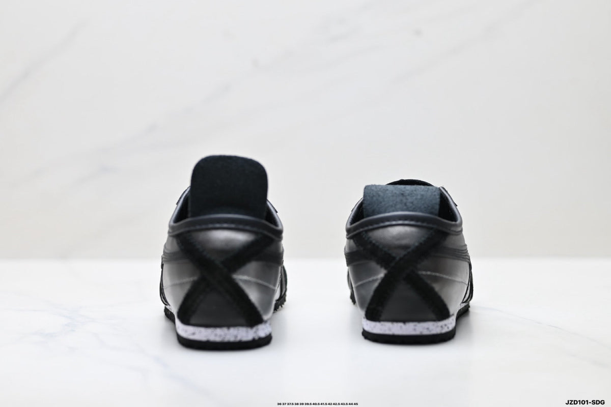 Onitsuka Tiger Retro Low Top Black Tonal Unisex Shoes Style 03