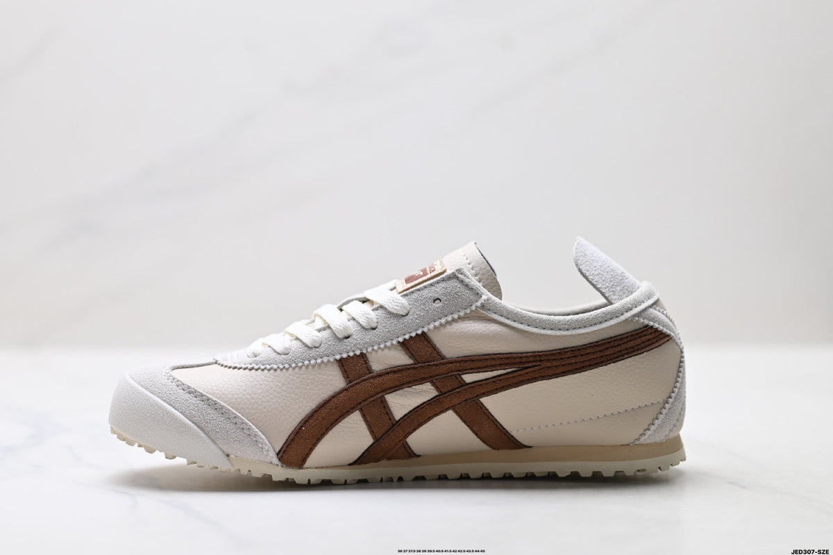 Onitsuka Tiger Retro Low Top Cream Brown Unisex Shoes Style 11