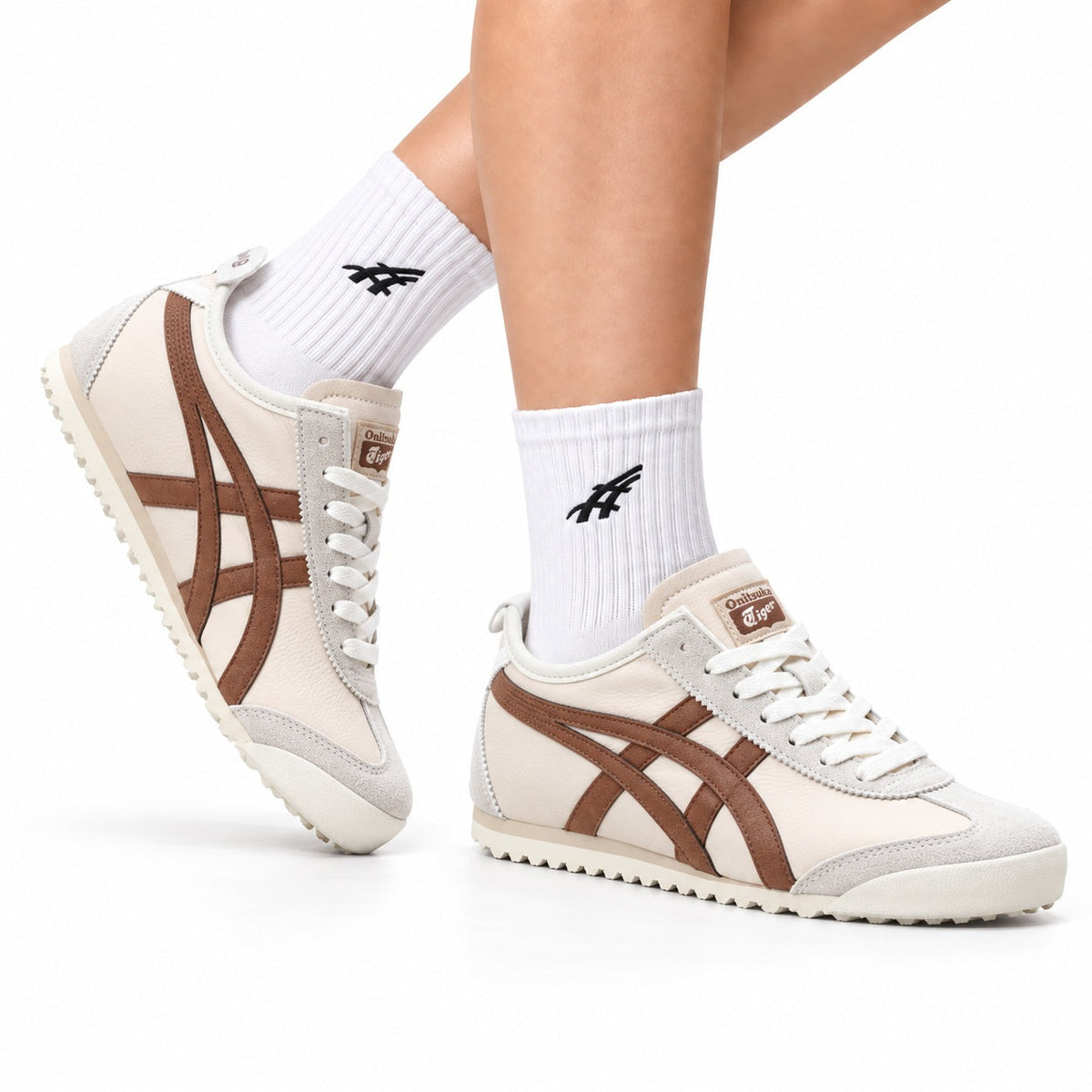 Onitsuka Tiger Retro Low Top Cream Brown Unisex Shoes Style 11