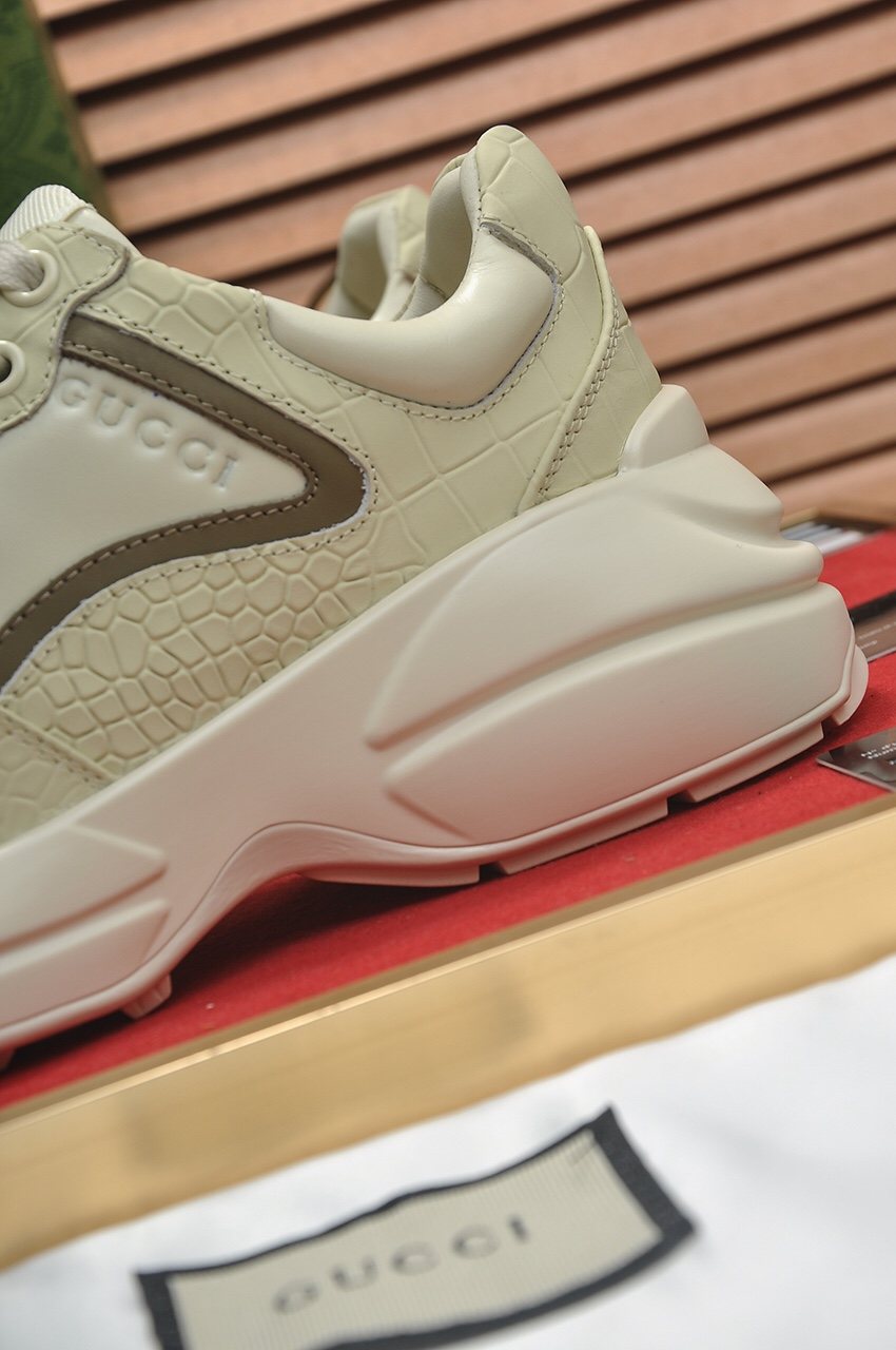 Gucci Cream Taupe Chunky Sneakers