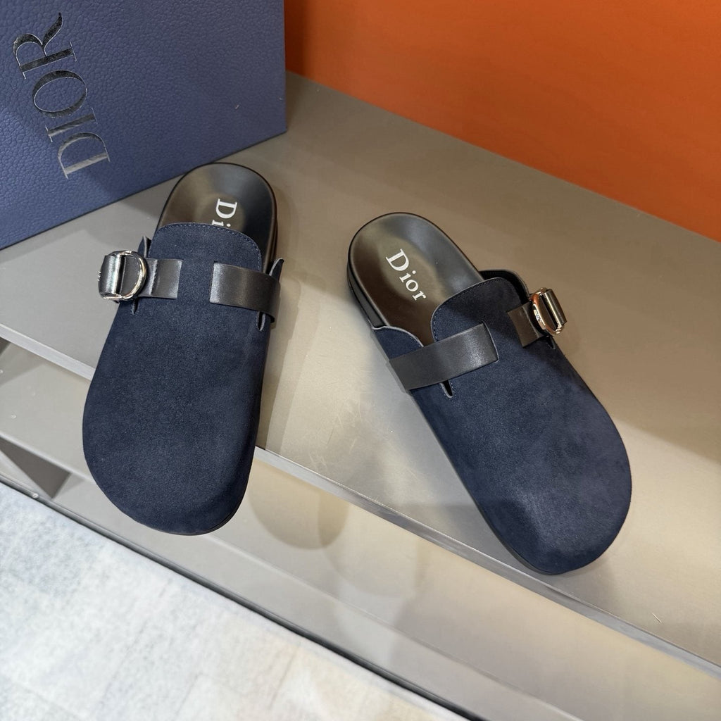 Dior Buckle-Strap Mule Sandals