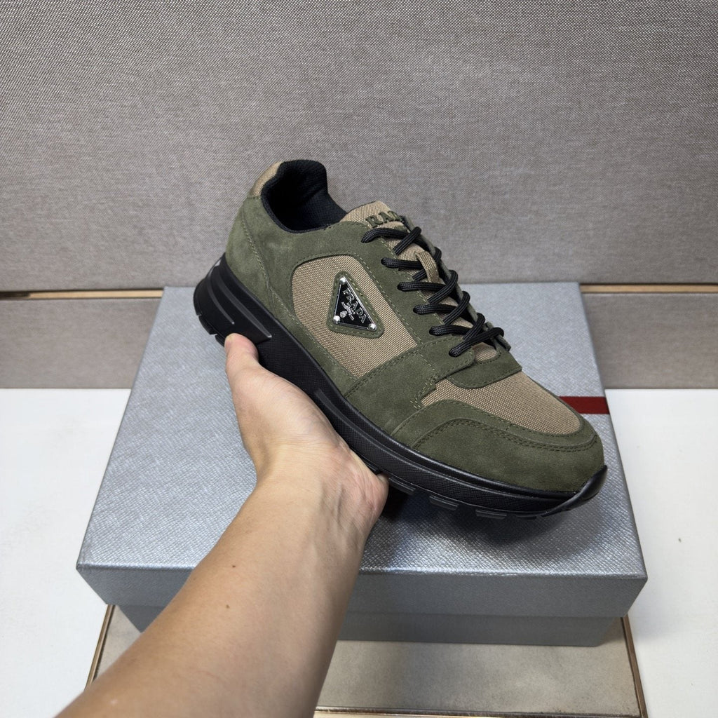 Prada Men's Paneled Low-Top Sneakers