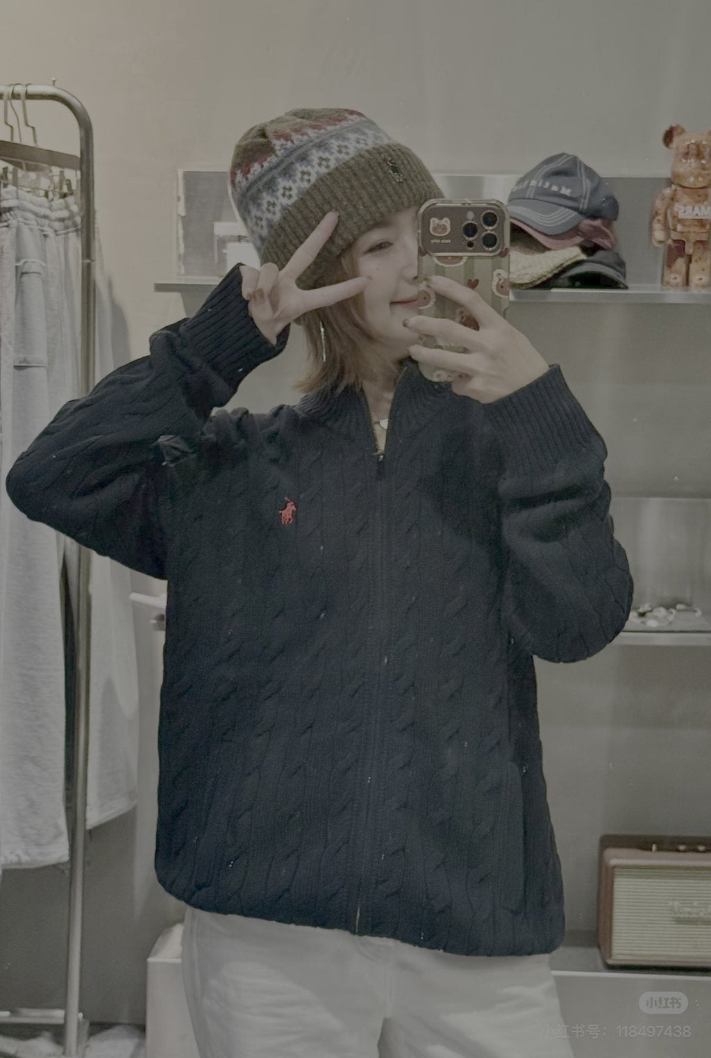 Ralph Lauren Full-Zip Cable-Knit Sweater