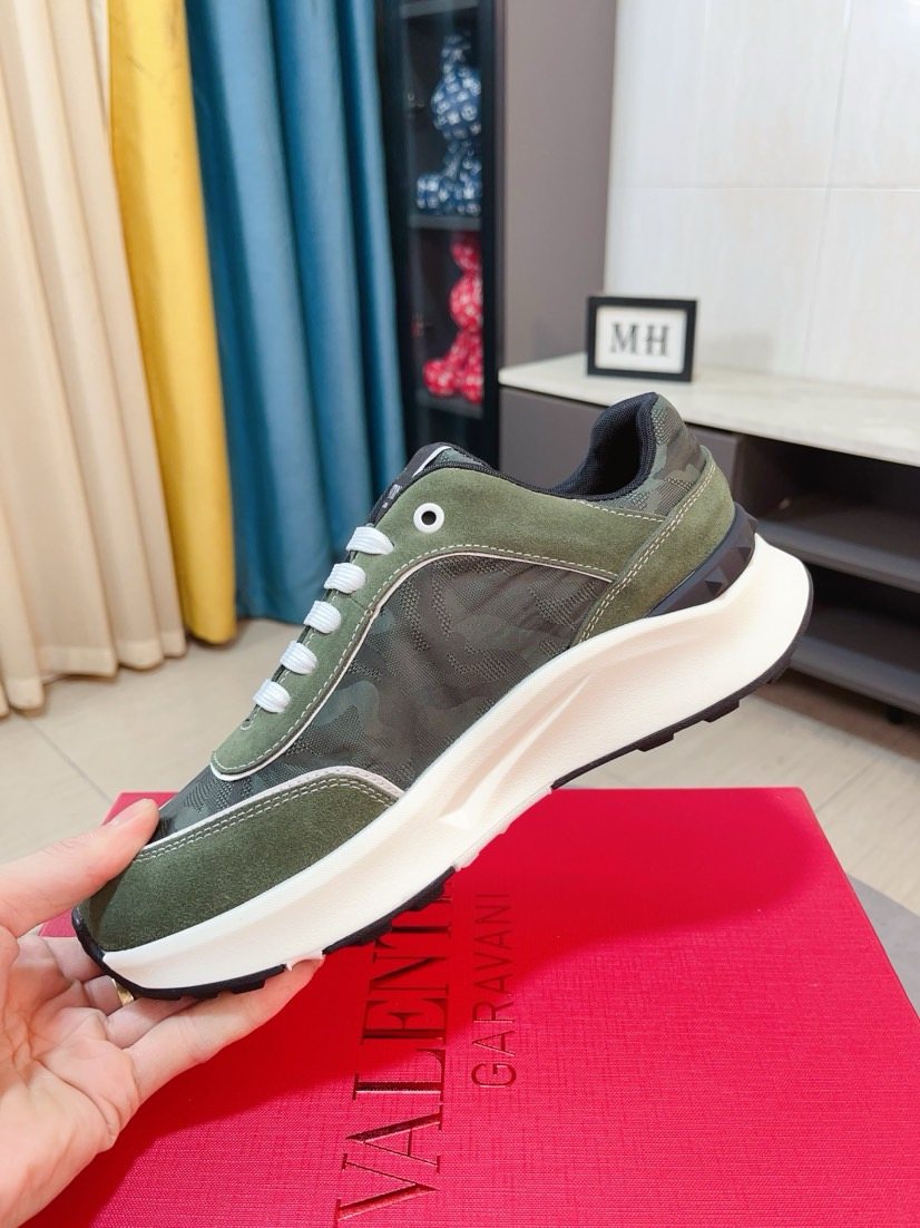 Valentino Paneled Low-Top Sneakers